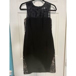 Trina Turk Black Lace Dress Elegant Sleeveless Size 2
